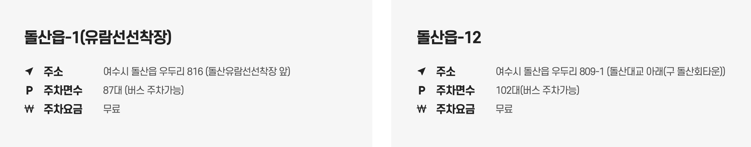 여수해상케이블 돌산 주차장 인근주차장