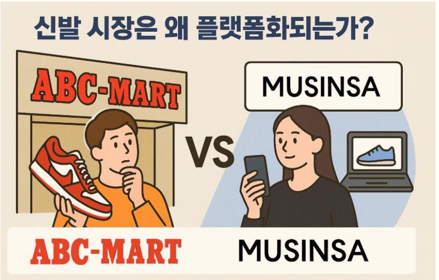 ABC마트 vs 무신사 &ndash; 오프라인과 온라인, 신발 플랫폼의 두 강자