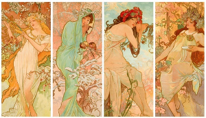 아르 누보의 거장 : 알폰스 무하 스타일