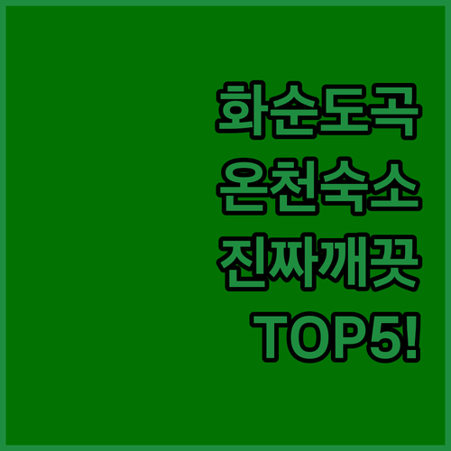 전남 화순 도곡온천 근처 깨끗한 숙소..