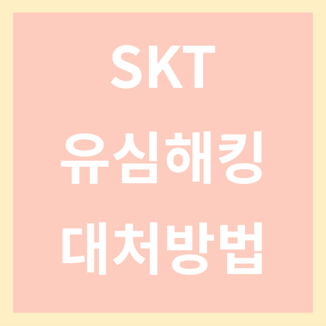 SKT 유심해킹 대처방법