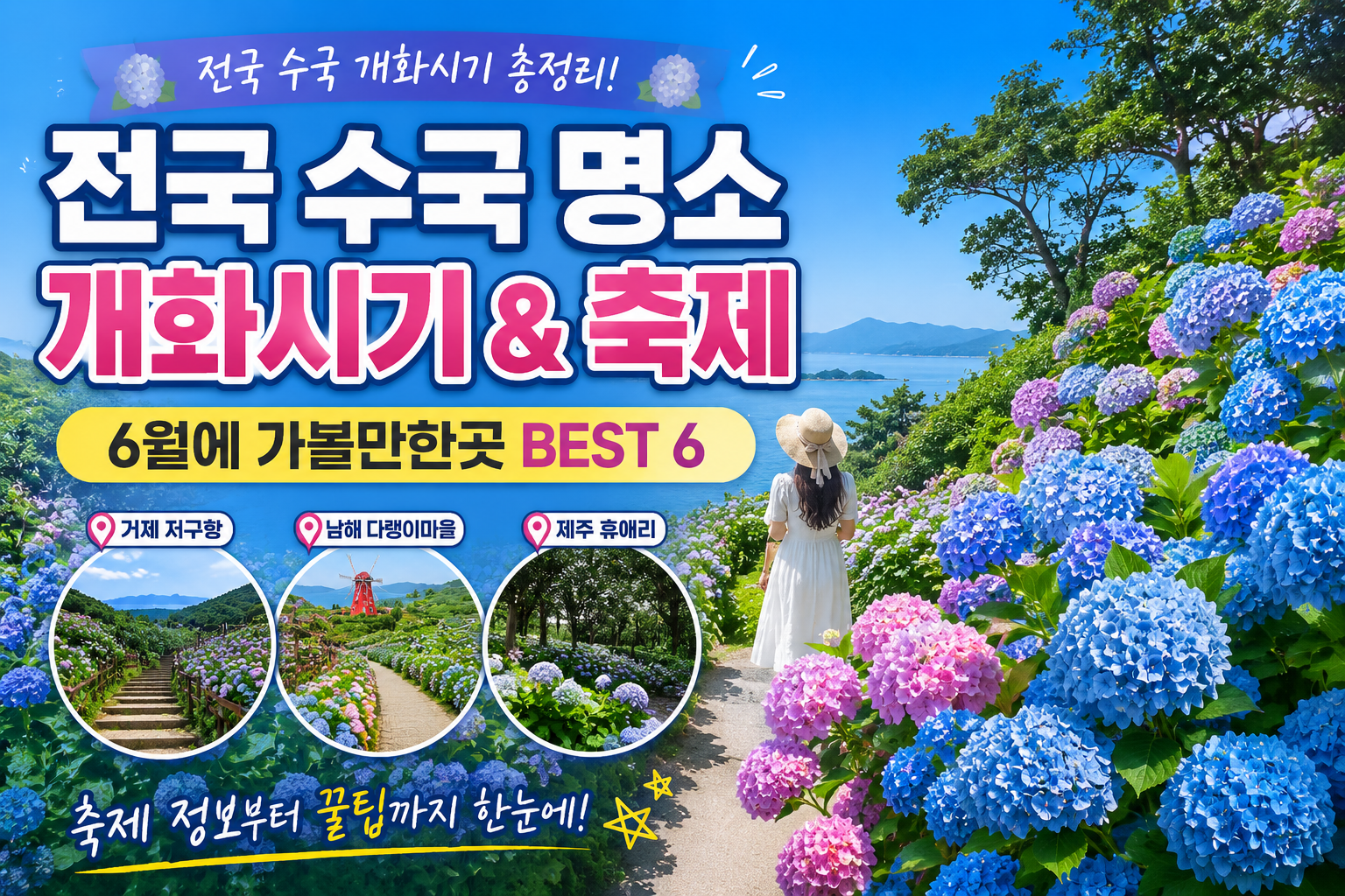 전국 수국 개화시기 총정리｜수국 축제 명소와 6월 가볼만한곳 추천