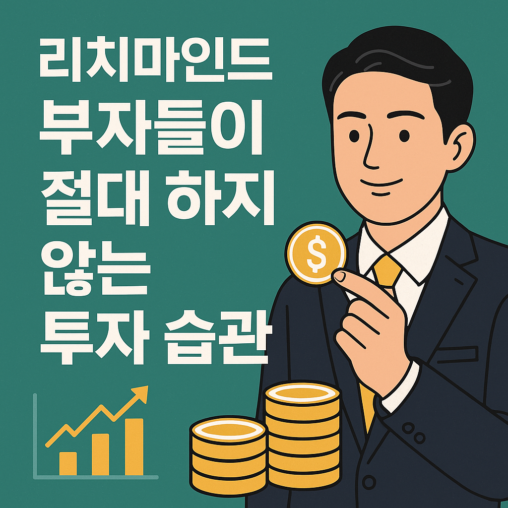 리치마인드 투자 습관을 주제로 한 일러스트 썸네일 이미지