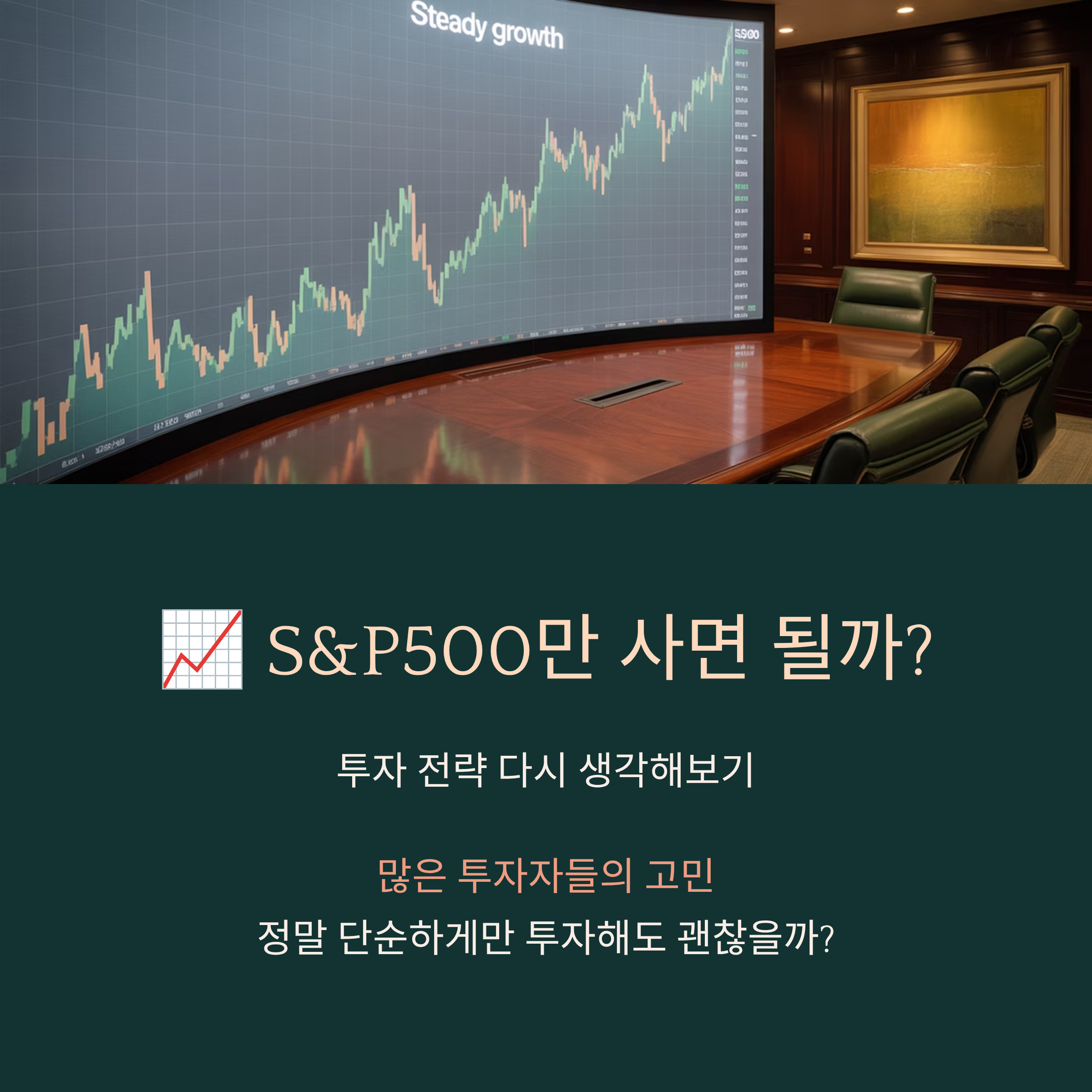 S&amp;P500만 사면 될까? 투자 전략 다시 생각해보기
