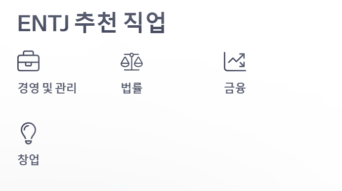 ENTJ 직업 추천