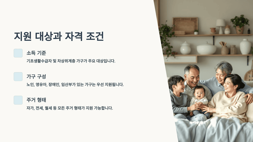 지원 대상과 자격 조건