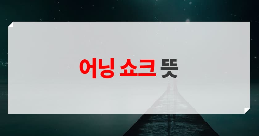 earning shock 어닝 쇼크 세부 개념