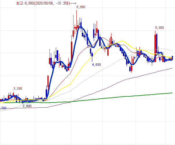 시노펙스 일봉차트 전망