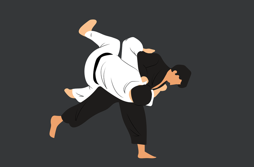 유도 방어 경쟁 경기 이미지