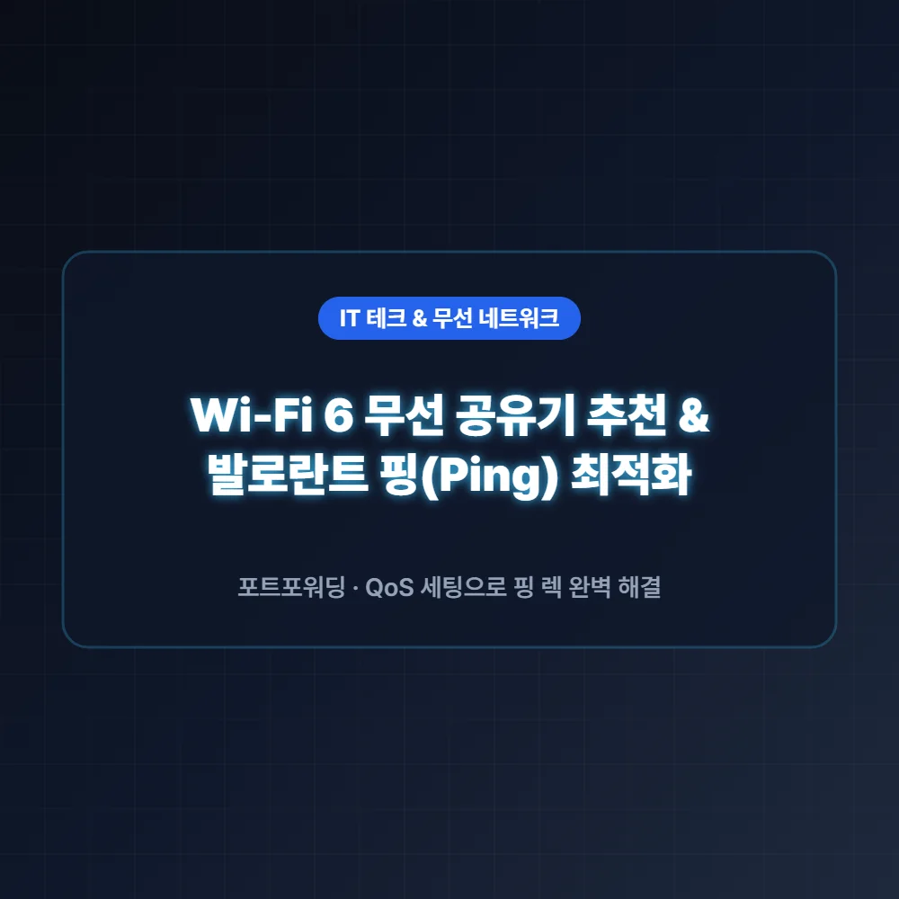 Wi-Fi 6 무선 공유기 추천