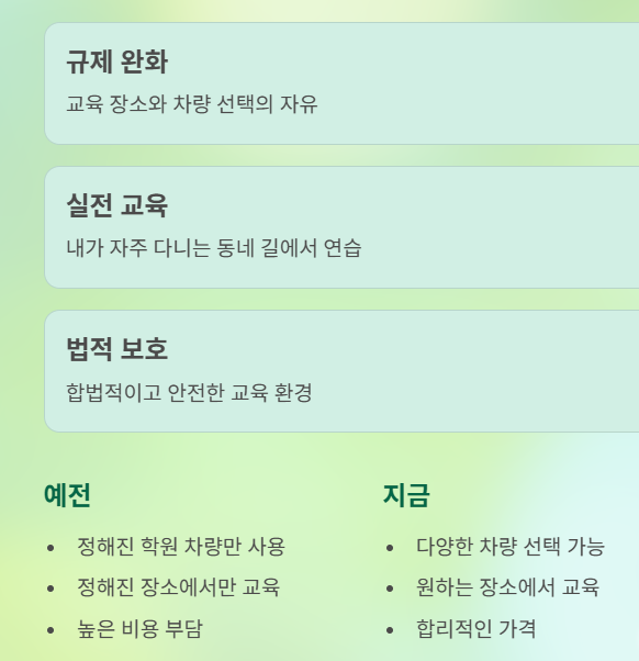 내 집 앞에서 도로 연수&amp;#44; 이제 합법입니다