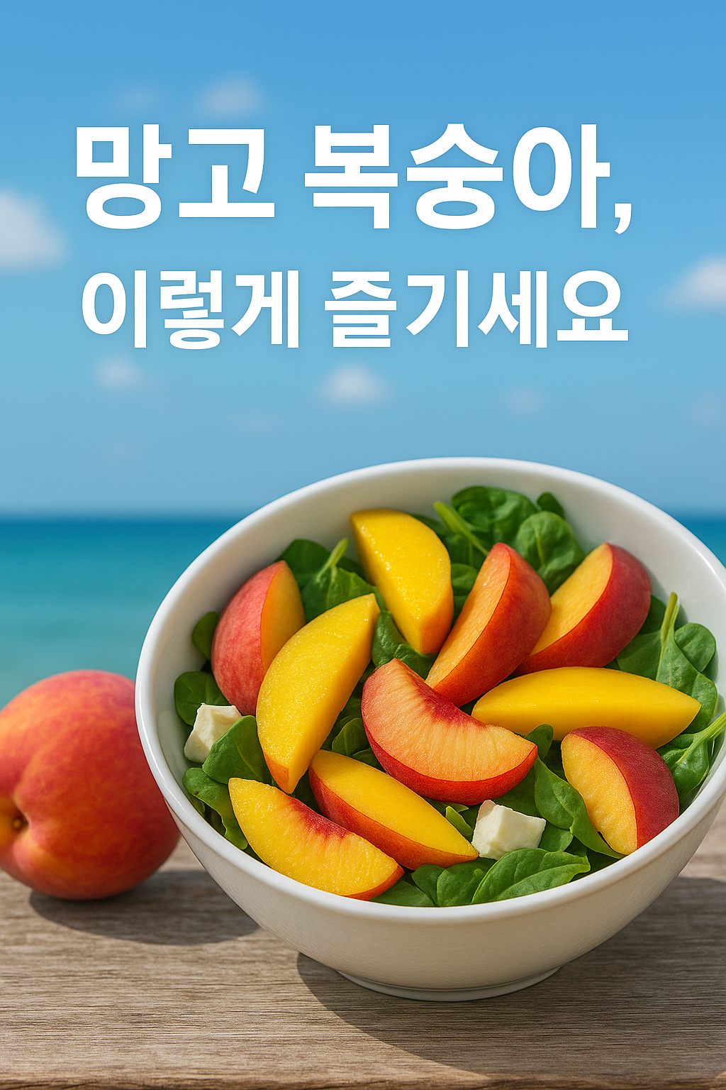 망고 복숭아 즐기기