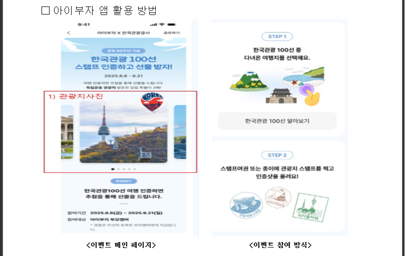 광복 80주년 스탬프 투어 완전정복! 13곳 기념품 받기 (출처 : 정책브리핑)