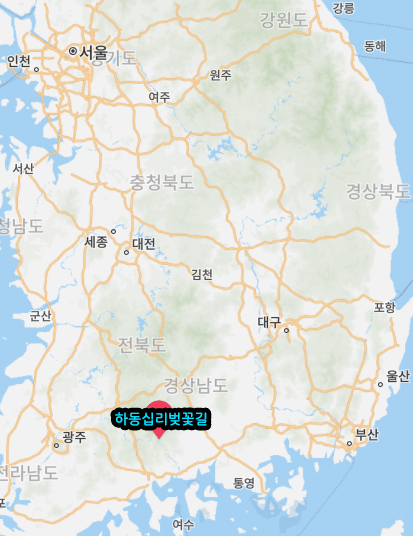 하동십리벚꽃길지도