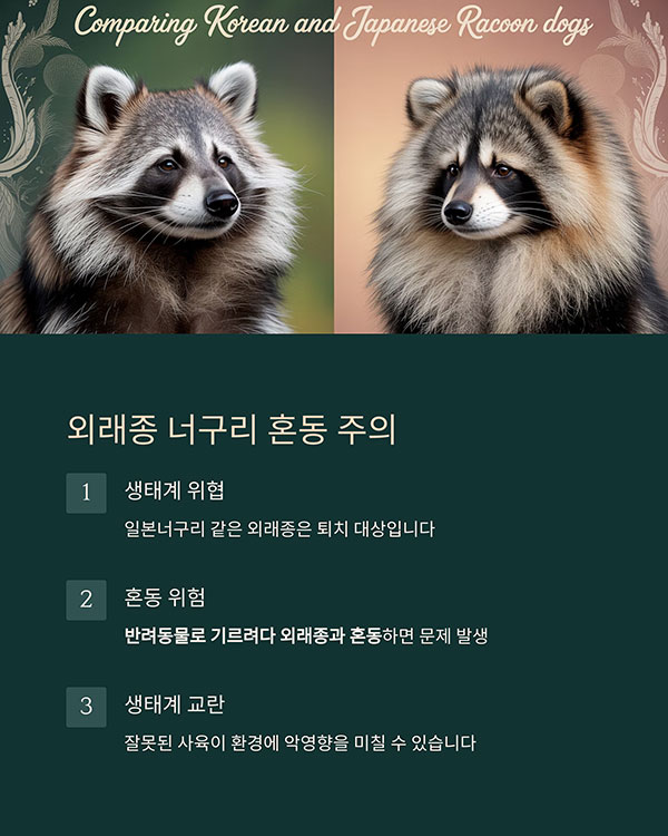 외래종 너구리와 혼동 주의