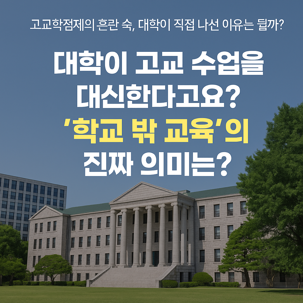 대학이 고교 수업을 대신한다고요? ‘학교 밖 교육’의 진짜 의미는?