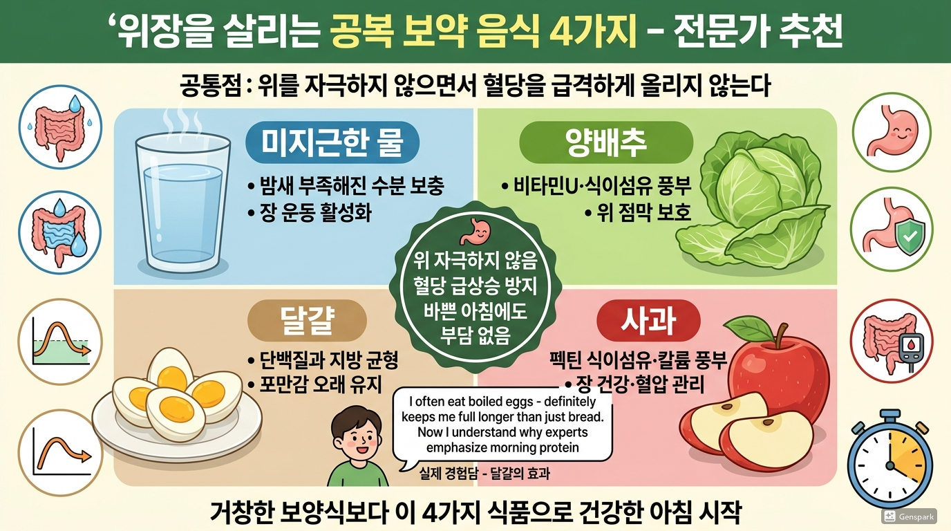 위장을 살리는 공복 보약 음식 4가지