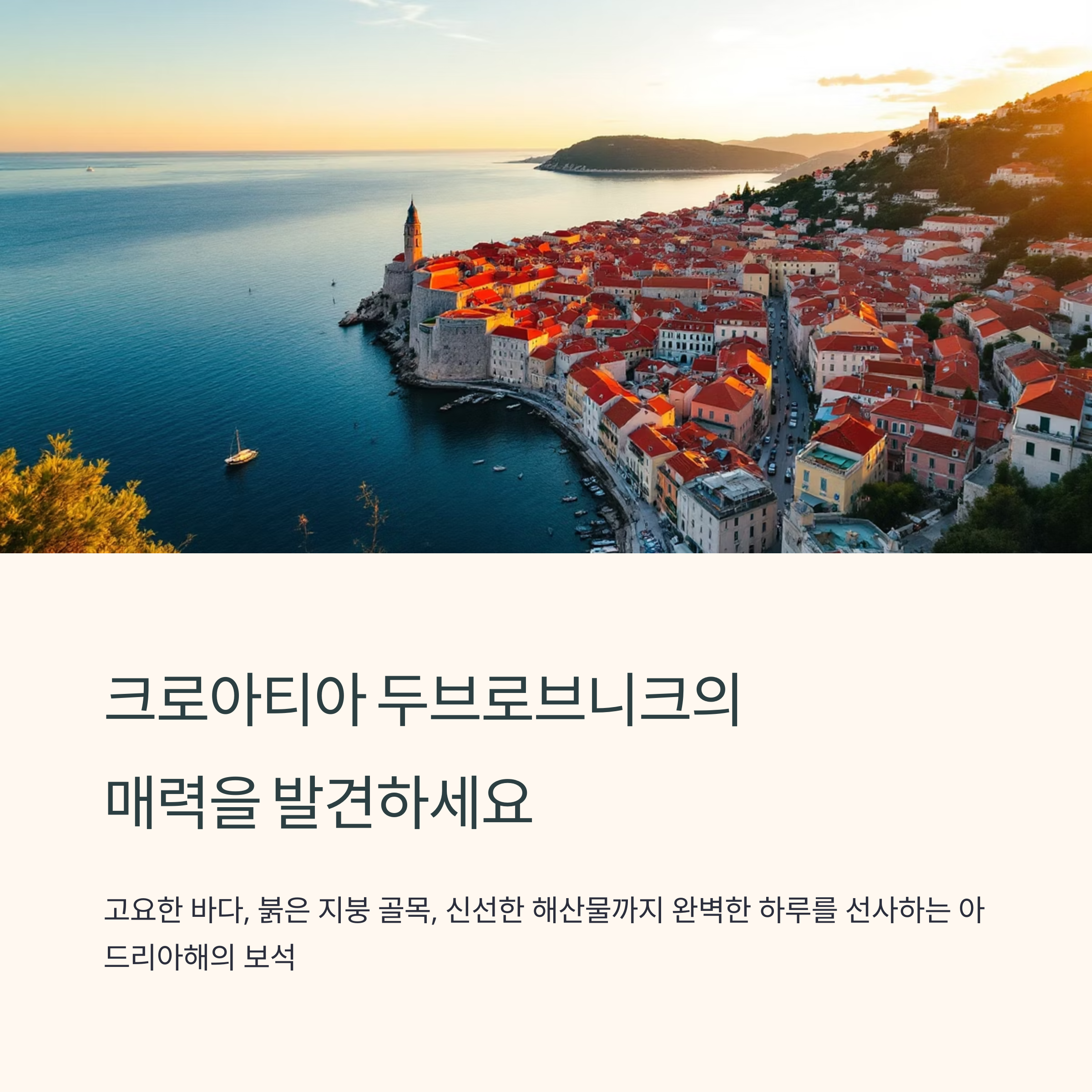 크로아티아 두브로브니크 해안 도시