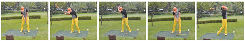 출처 대한파크골프협회, 티샷 하는 모습