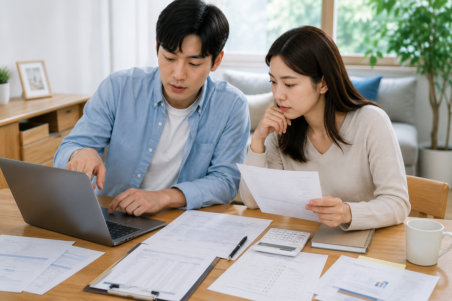 근로장려금 반기신청 지급금액을 계산하는 모습