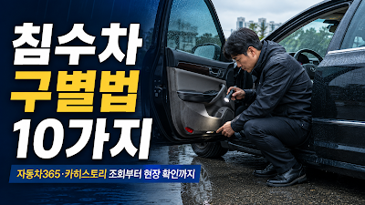침수차 구별법과 자동차365&middot;카히스토리 조회부터 실차 점검&middot;계약 특약까지 정리한 대표 이미지