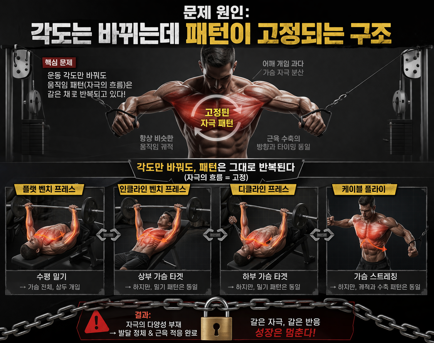 각도는 바뀌는데 패턴이 고정되는 구조