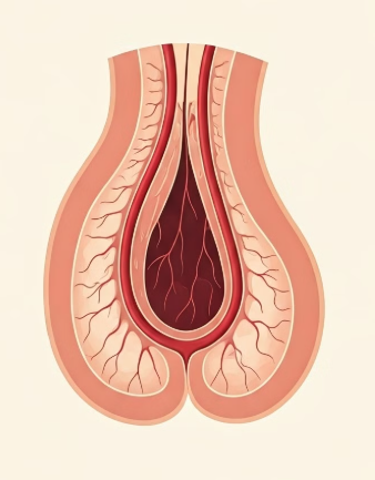 외치핵 증상 (심한 통증 동반) 