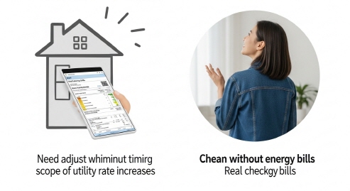 에너지 요금 고지서를 확인하는 모습