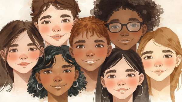 ESFP 청소년은 밝음 뒤에 감정을 숨깁니다. 사람들에게 잘 보이기 위한 웃음은, 어느 순간 자기 부정의 방식이 될 수 있습니다에 관한 그림