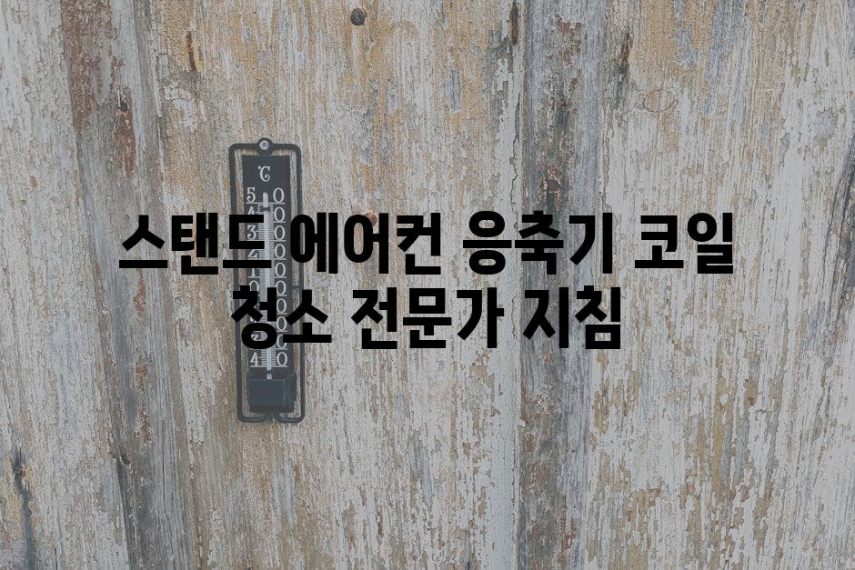 스탠드 에어컨 응축기 코일 청소 전문가 지침