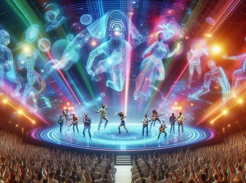 홀로그램을 활용한 공연 모습