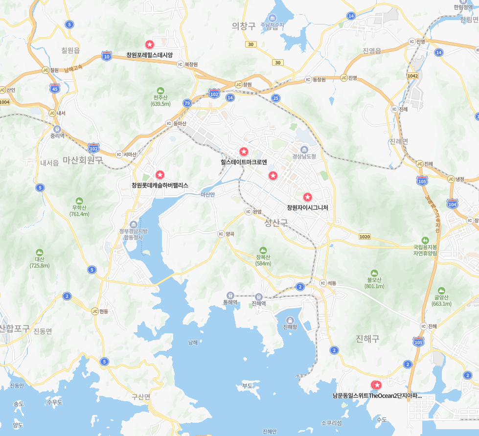 2025년 창원 입주 예정 아파트 신축 단지