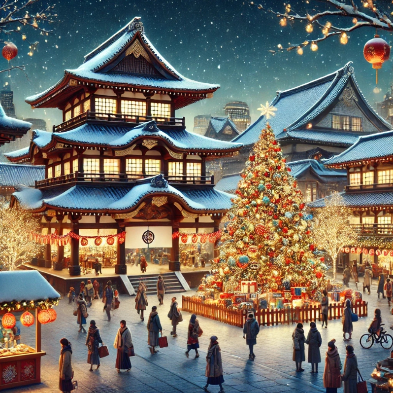 일본의 크리스마스를 나타내는 이미지입니다.