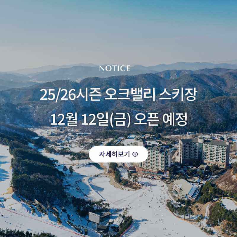2025/2026 오크밸리 스키장 시즌권&middot;리프트권 완벽 가이드(개장일 확정)
