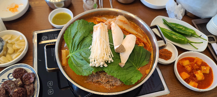 해장국 묵은지감자탕 약선당감자탕 송도점 메뉴판 찹쌀순대 해장해결