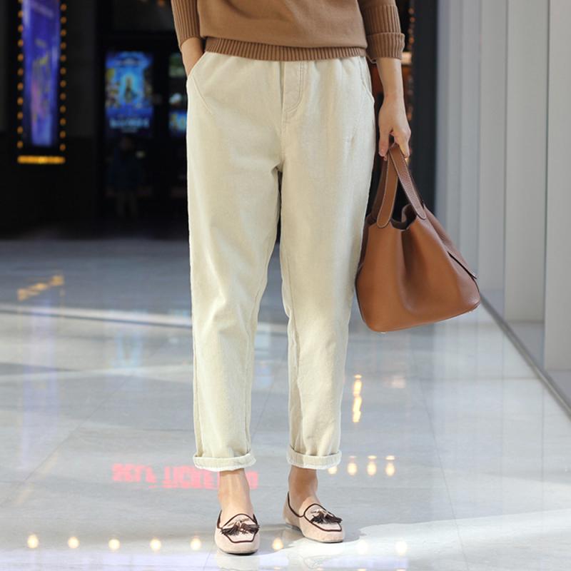 오네스타 도톰 기모 골덴 배기 밴딩 팬츠 3컬러