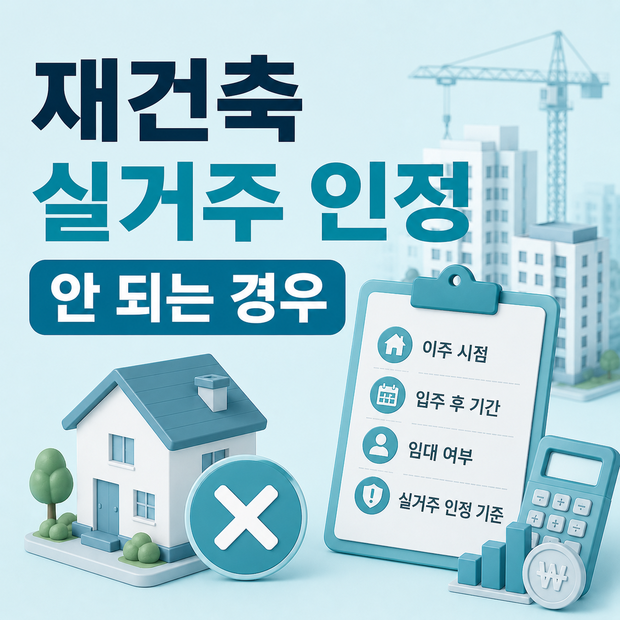 재건축 실거주 인정 안 되는 경우 조건 설명 이미지