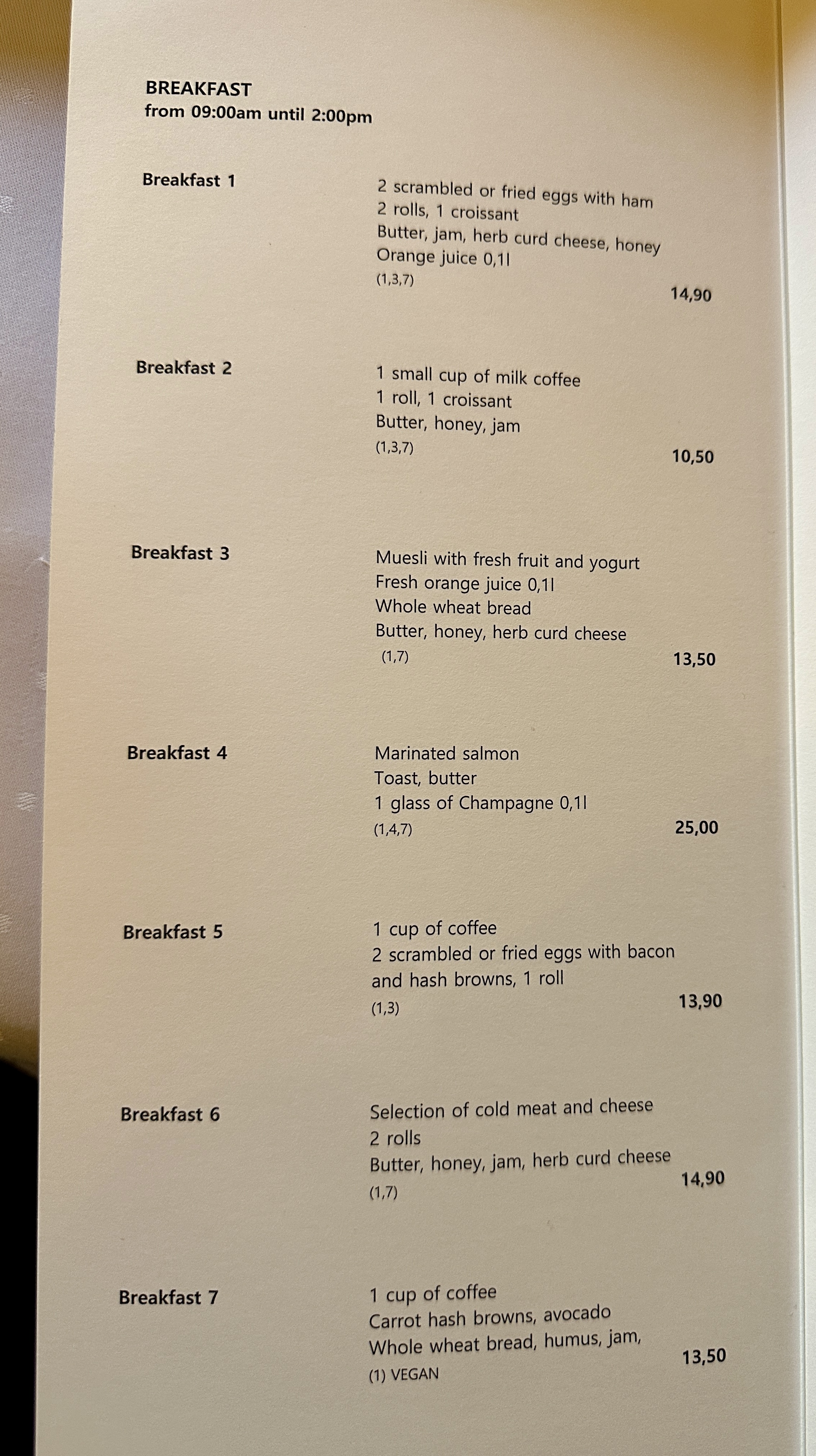 cafe literatur haus breakfast menu