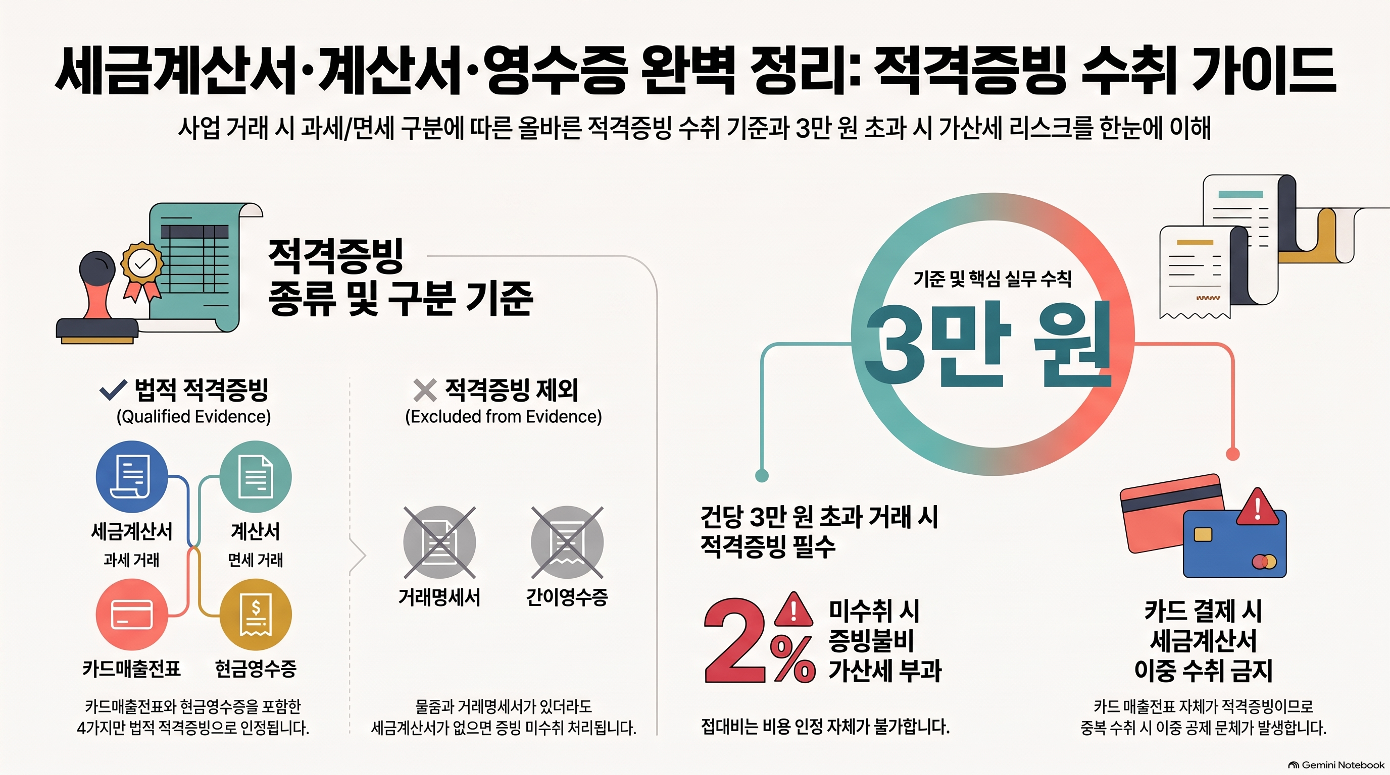 세금계산서 적격증빙 수취가이드