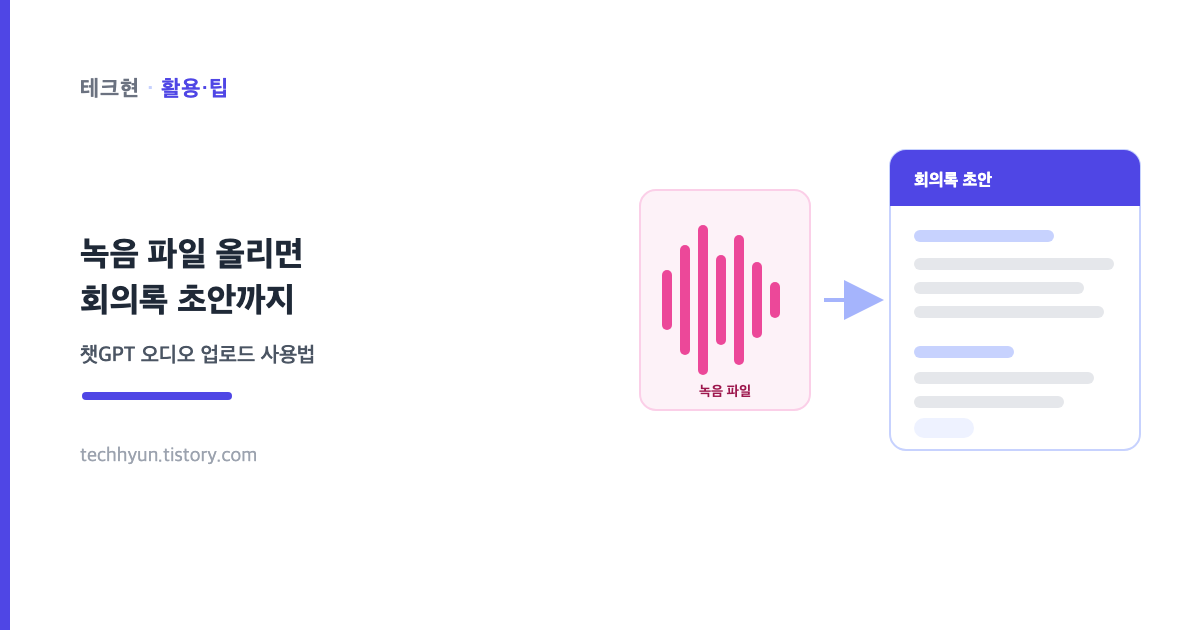 녹음 파일 올리면 회의록 초안까지, 챗GPT 오디오 업로드 활용법 썸네일