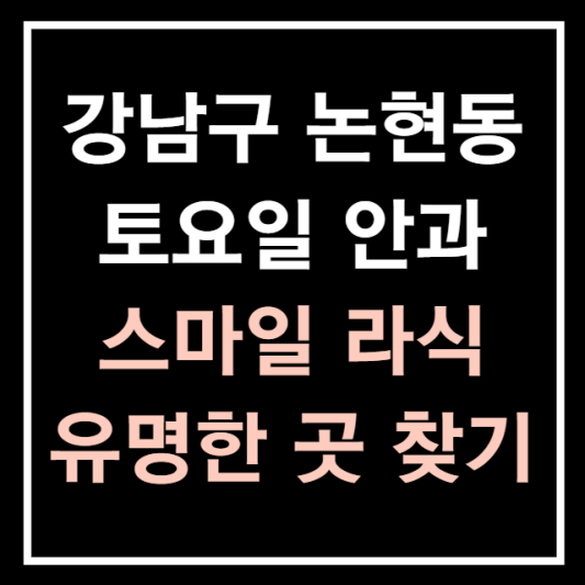 강남구-논현동-토요일-안과-문여는곳-4세대-스마일라식-유명한곳