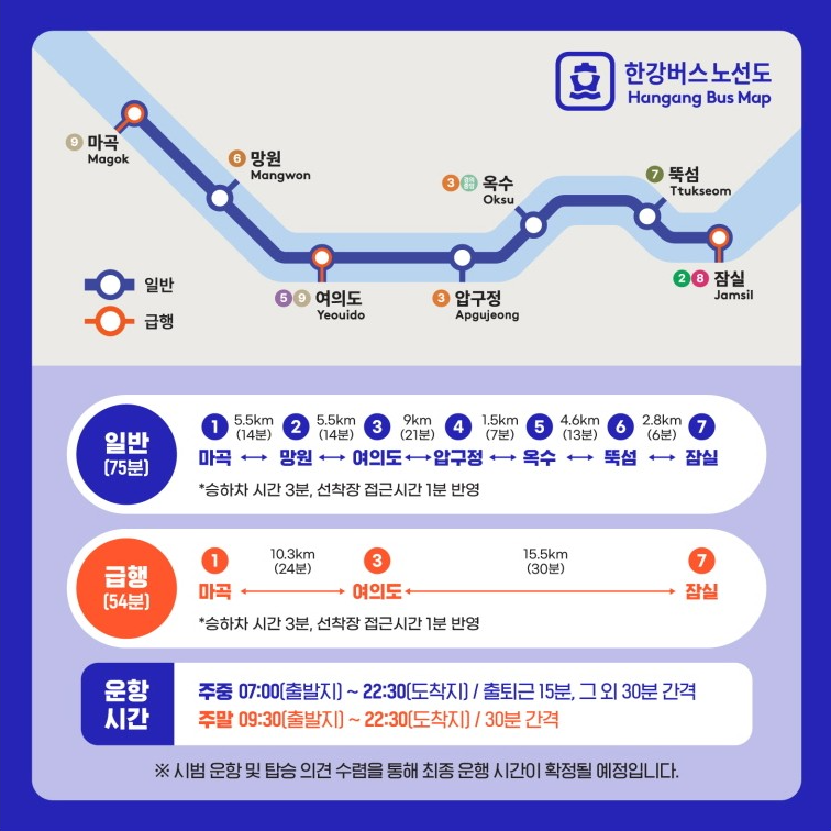 한강버스 체험신청