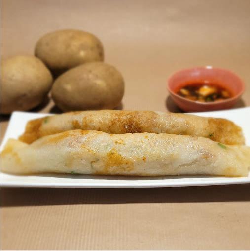 금방 구워져 나온 6시내고향 평창 감자전병