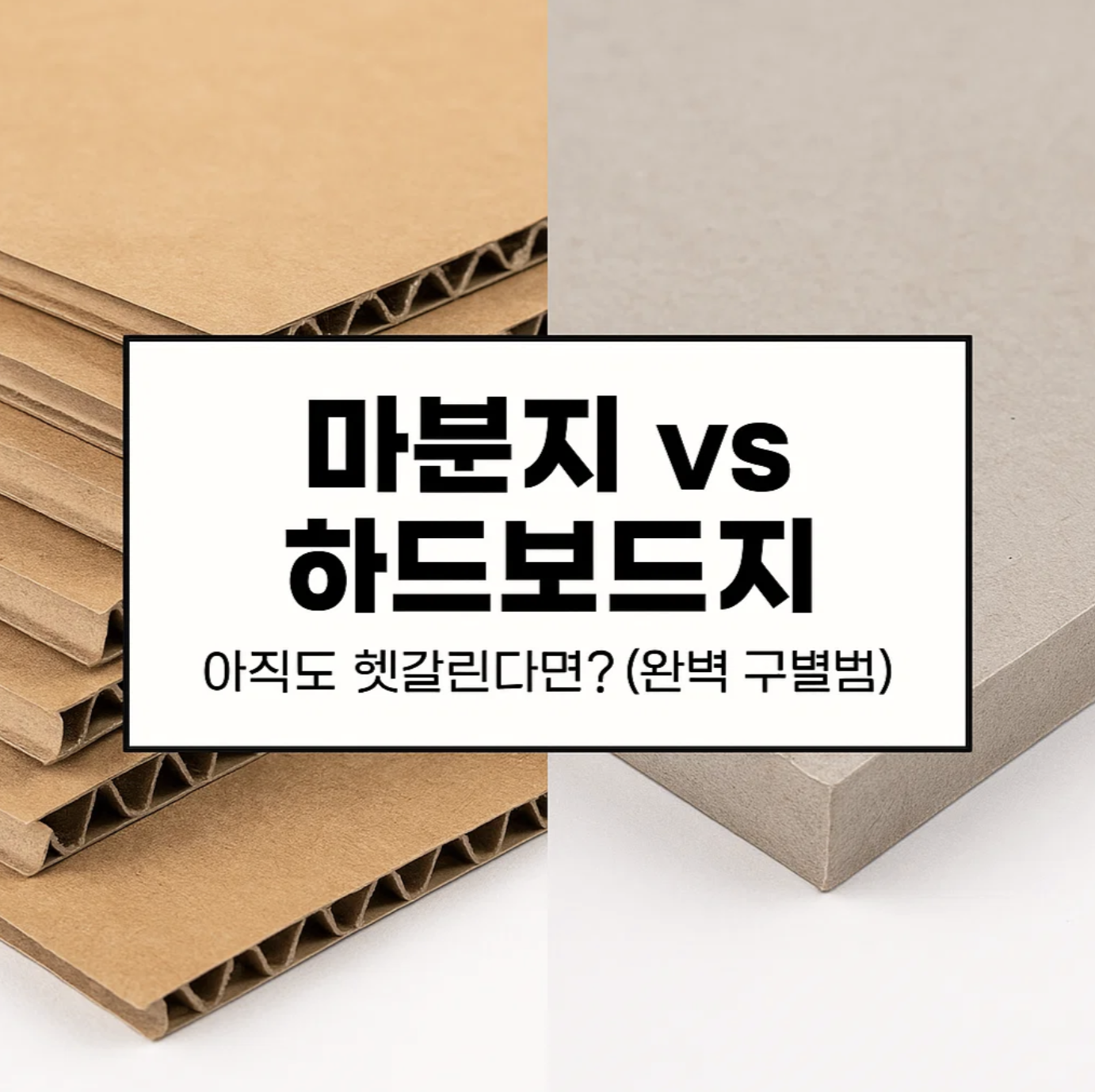 마분지 vs 하드보드지, 아직도 헷갈린다면? (완벽 구별법)