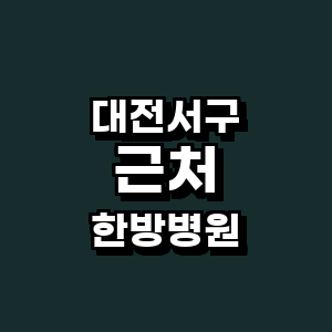 대전 서구 한방병원