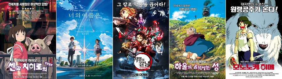 흥행한 일본 애니관련 사진
