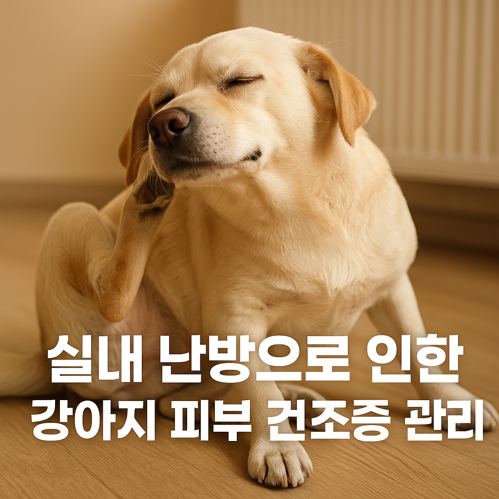 실내 난방으로 인한 강아지 피부 건조증 관리, 실사형 이미지