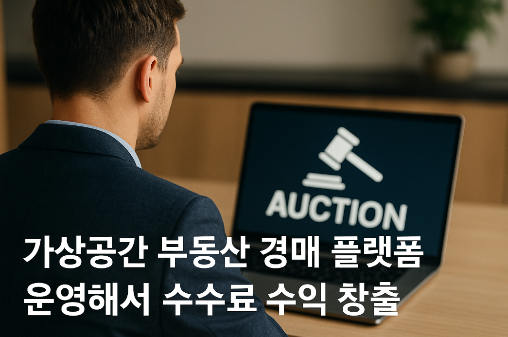 가상공간 부동산 경매 플랫폼 운영해서 수수료 수익 창출