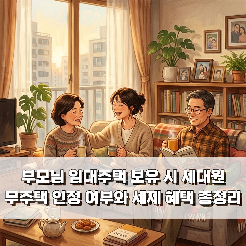 부모님 임대주택 보유 시 세대원 무주택 인정 여부와 세제 혜택 총정리
