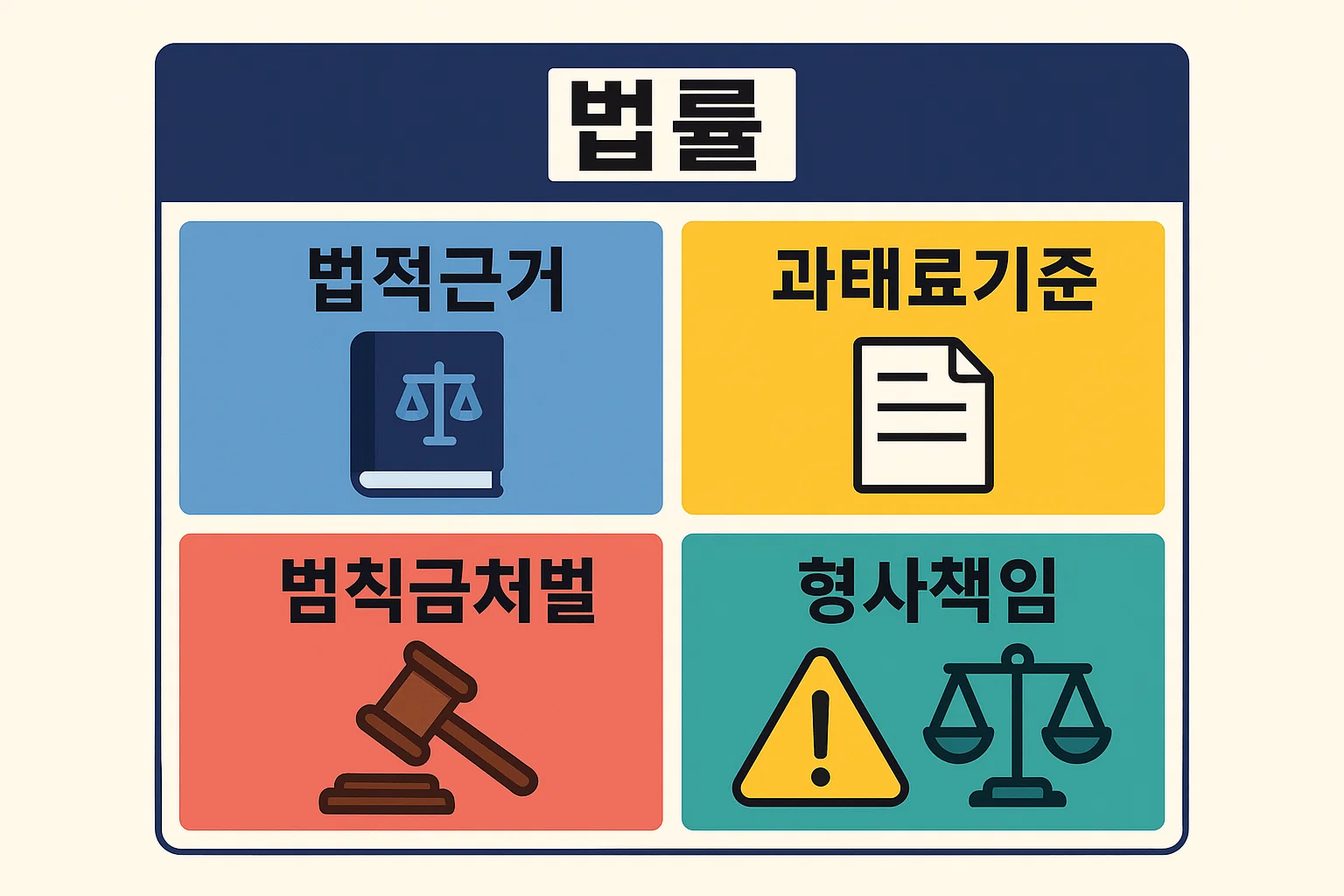 치료비, 위자료, 휴업손해, 후유장해로 이루어진 자동차 책임보험 합의금 구조를 간결하게 시각화한 인포그래픽으로, 각 항목의 역할과 중요도를 직관적으로 이해할 수 있습니다.